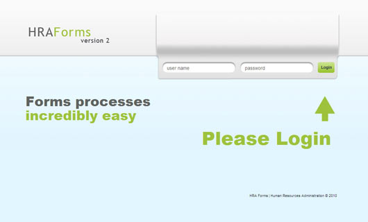 HRAForms V2 Webpage